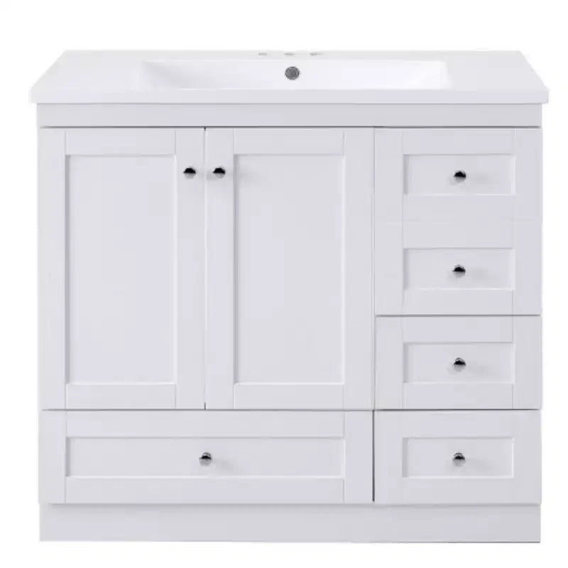 Meuble-lavabo de salle de bain autoportant de style Shaker avec évier