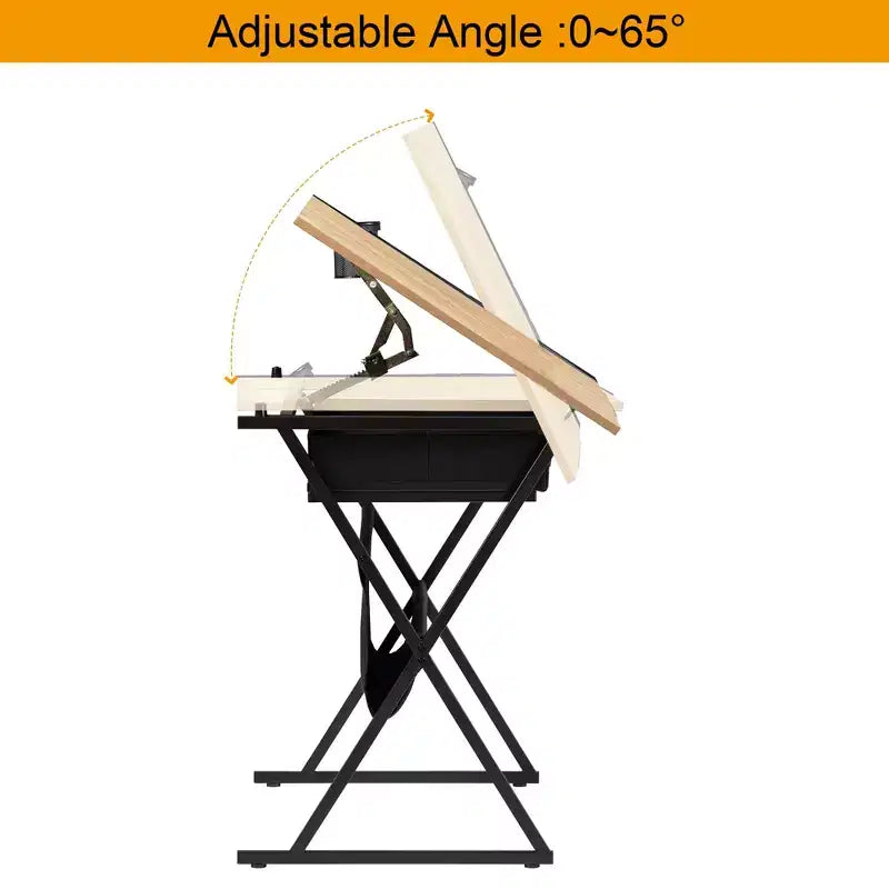 Table à dessin en bois/Table à dessin avec roulettes/Table d'architecte inclinable