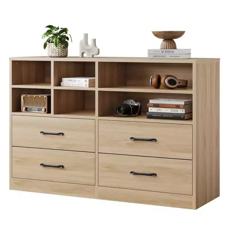 Commode 4 tiroirs pour chambre à coucher, commode moderne, meuble TV