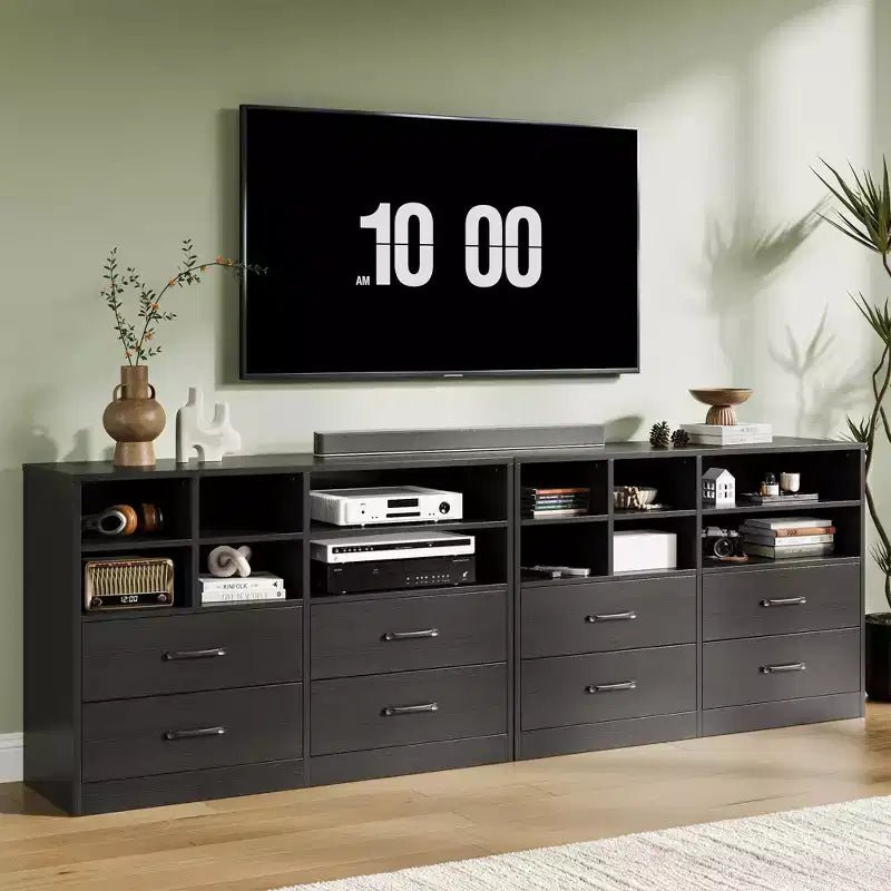 Commode 4 tiroirs pour chambre à coucher, commode moderne, meuble TV