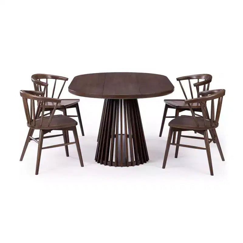 Table à manger rectangulaire, Table de cuisine minimaliste en bois massif pour 6 personnes