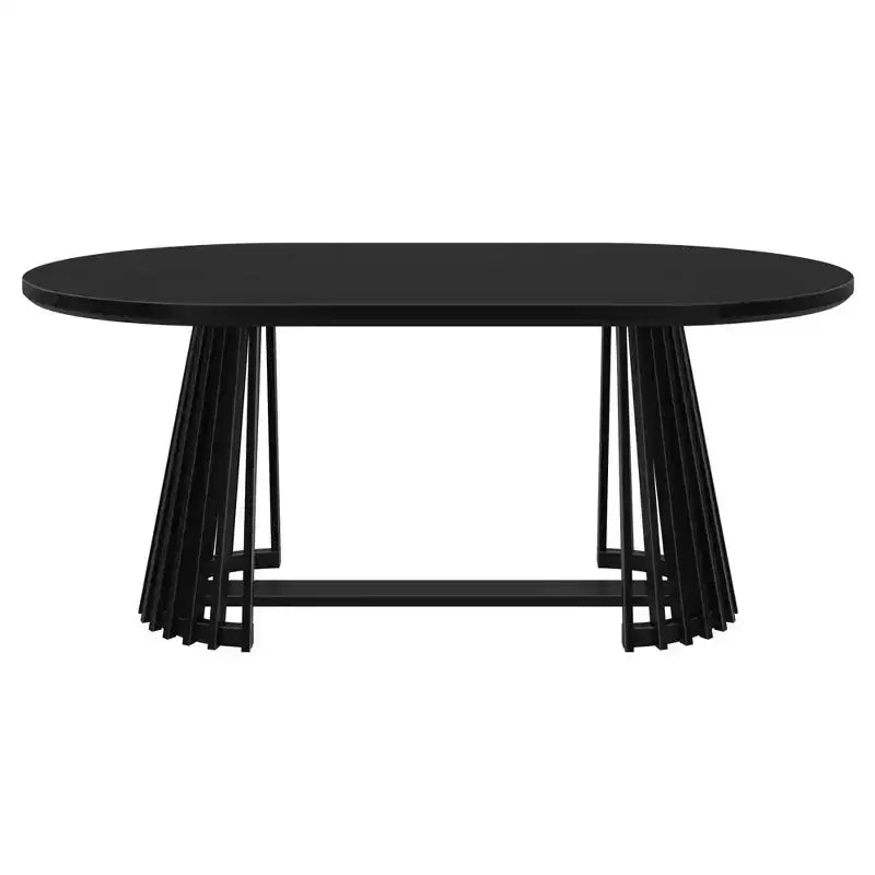 Table à manger rectangulaire, Table de cuisine minimaliste en bois massif pour 6 personnes