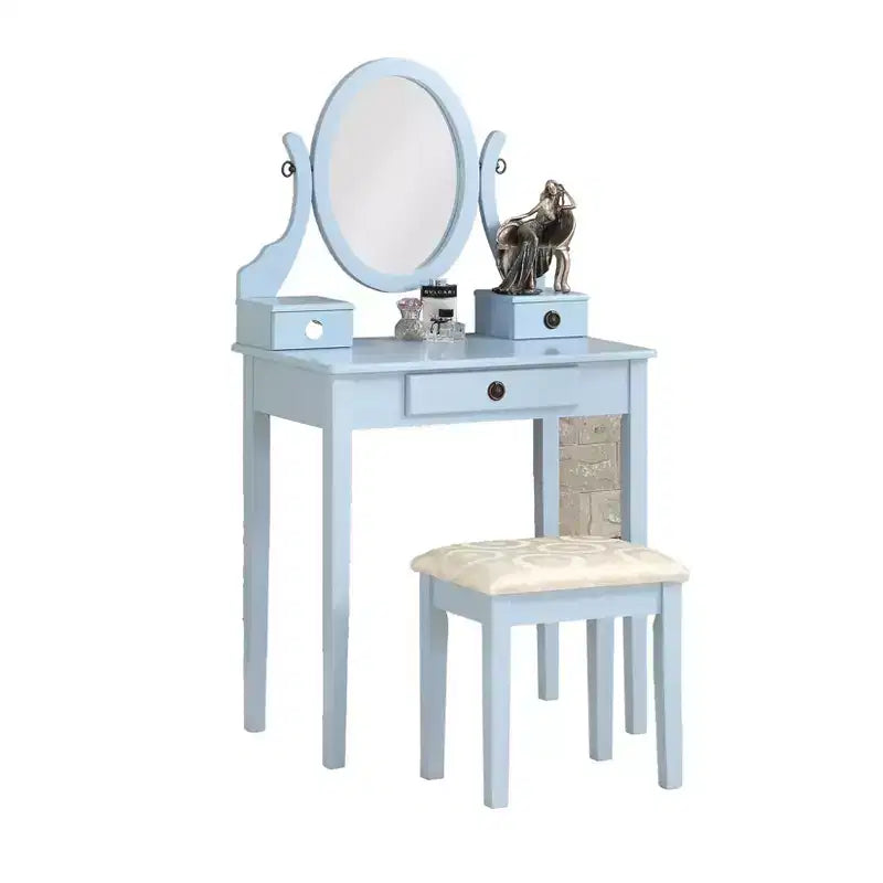Coiffeuse et chaise, coiffeuse et tabouret en bois pour chambre à coucher