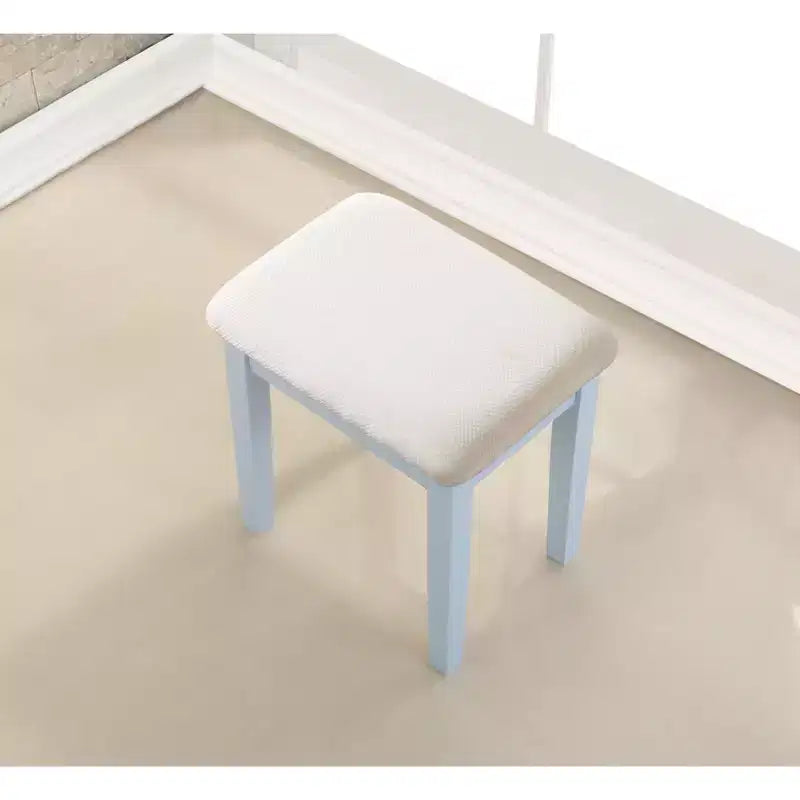 Coiffeuse et chaise, coiffeuse et tabouret en bois pour chambre à coucher