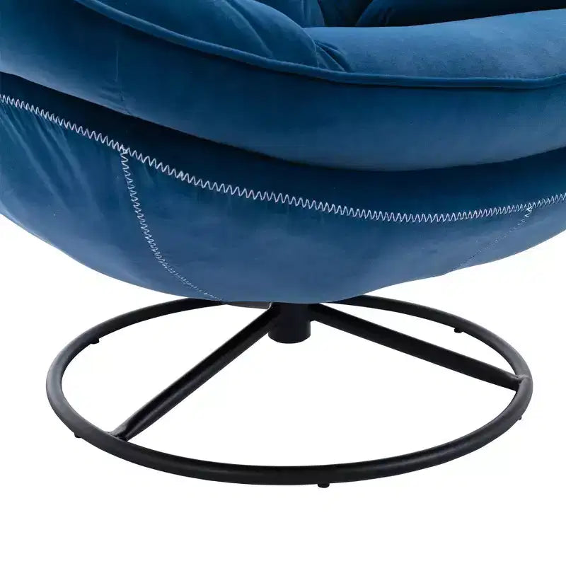 Fauteuil d'appoint en velours avec pouf, fauteuil de salon sans accoudoirs de style moderne du milieu du siècle