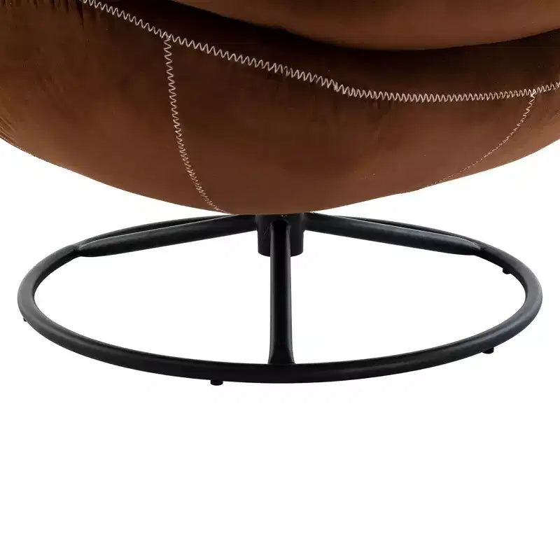 Fauteuil d'appoint en velours avec pouf, fauteuil de salon sans accoudoirs de style moderne du milieu du siècle