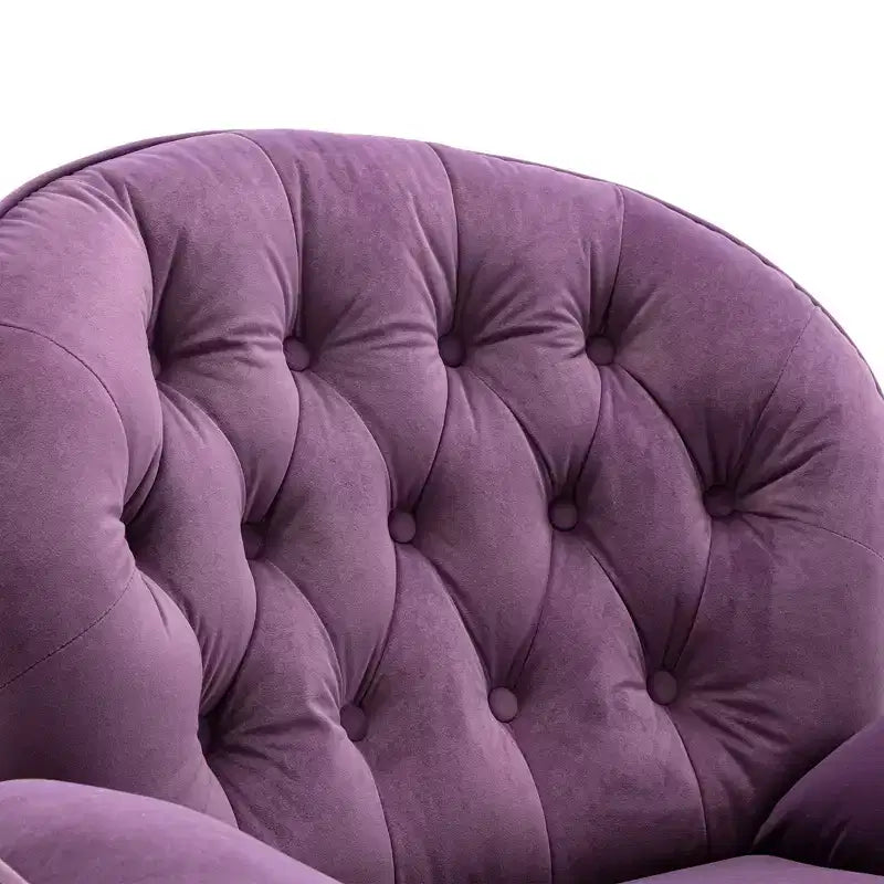 Fauteuil d'appoint en velours avec pouf, fauteuil de salon sans accoudoirs de style moderne du milieu du siècle