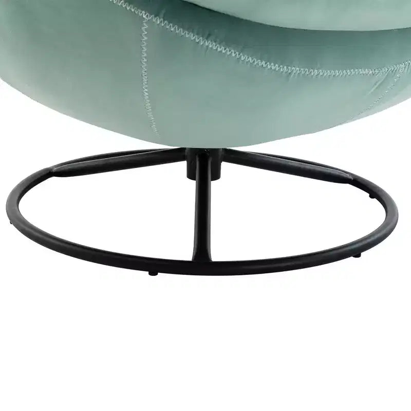 Fauteuil d'appoint en velours avec pouf, fauteuil de salon sans accoudoirs de style moderne du milieu du siècle