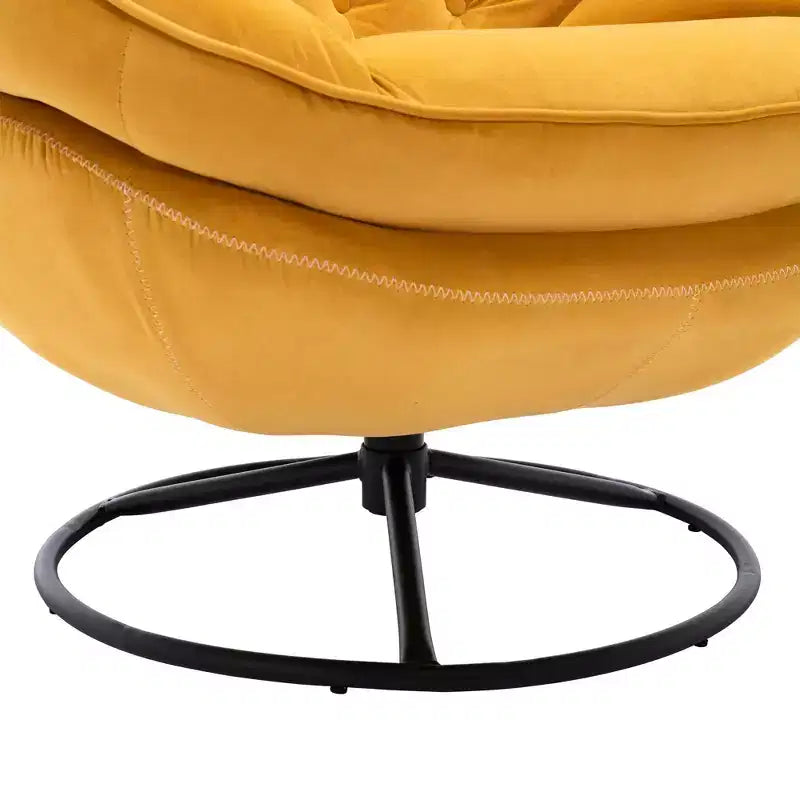 Fauteuil d'appoint en velours avec pouf, fauteuil de salon sans accoudoirs de style moderne du milieu du siècle