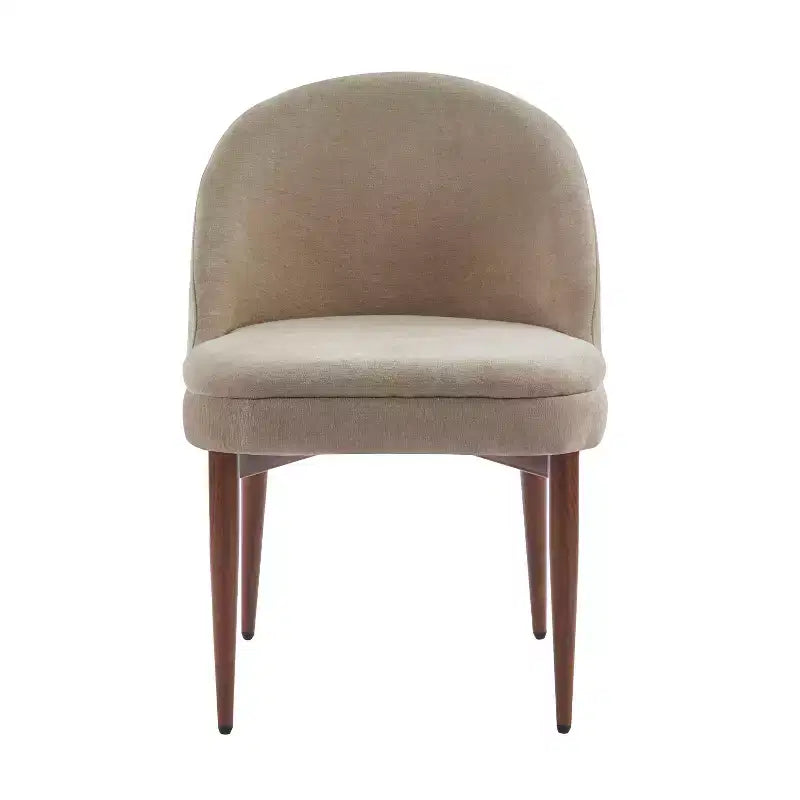 Chaises de salle à manger modernes en fer et tissu chenille