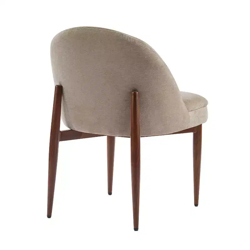 Chaises de salle à manger modernes en fer et tissu chenille