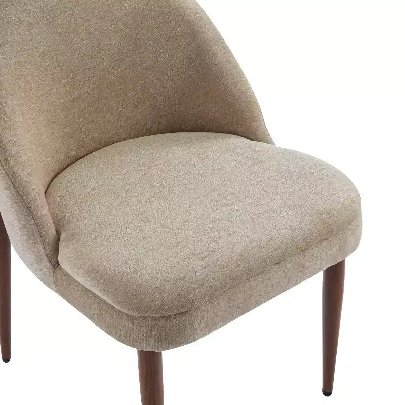 Chaises de salle à manger modernes en fer et tissu chenille