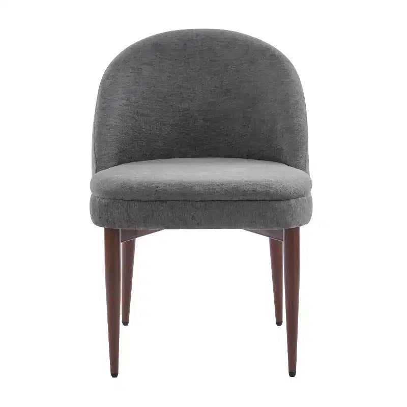Chaises de salle à manger modernes en fer et tissu chenille