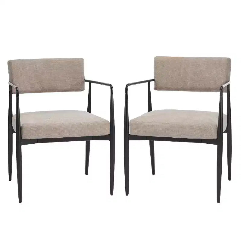 Chaises de salle à manger rembourrées de style moderne du milieu du siècle