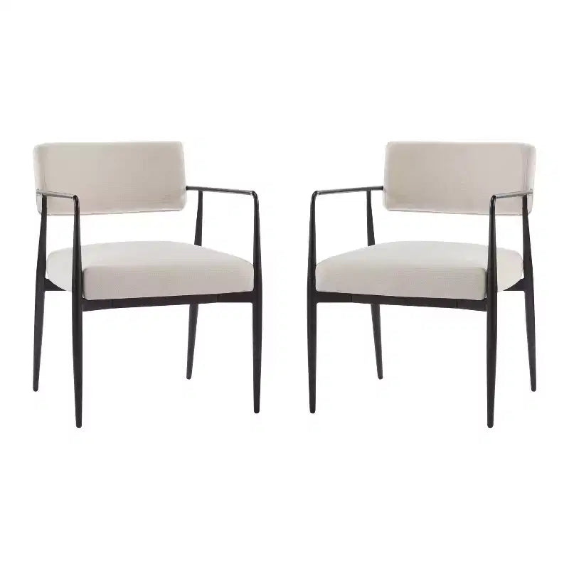 Chaises de salle à manger rembourrées de style moderne du milieu du siècle