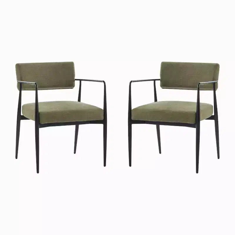 Chaises de salle à manger rembourrées de style moderne du milieu du siècle