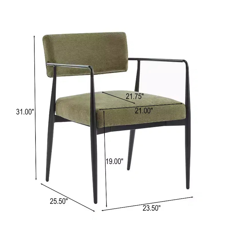 Chaises de salle à manger rembourrées de style moderne du milieu du siècle