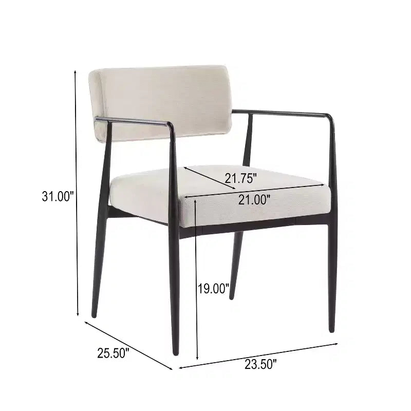 Chaises de salle à manger rembourrées de style moderne du milieu du siècle