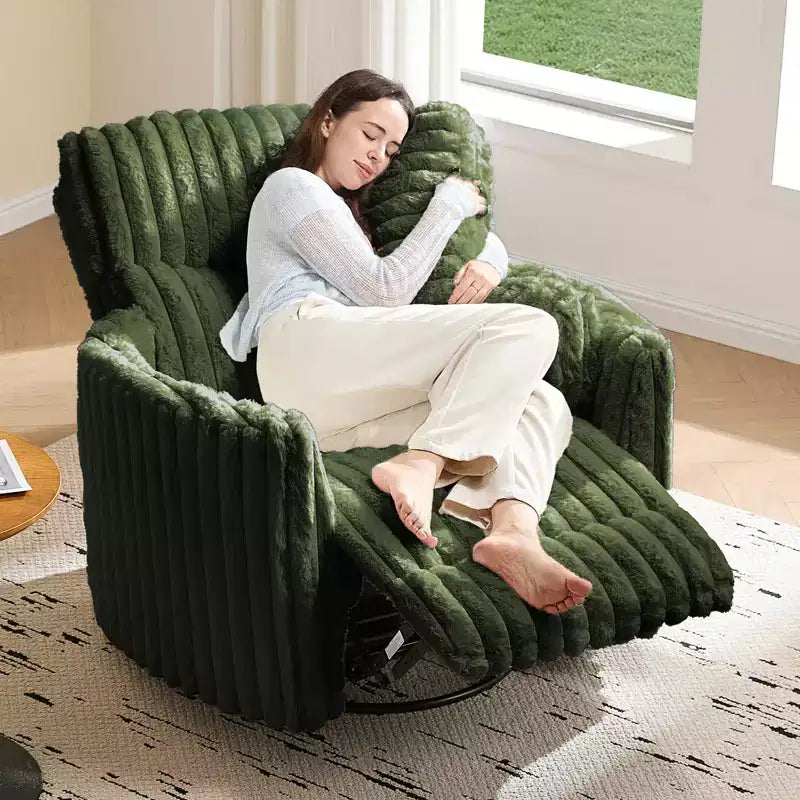 Fauteuil inclinable électrique de crèche, fauteuil à bascule pivotant électrique avec USB et Type-C