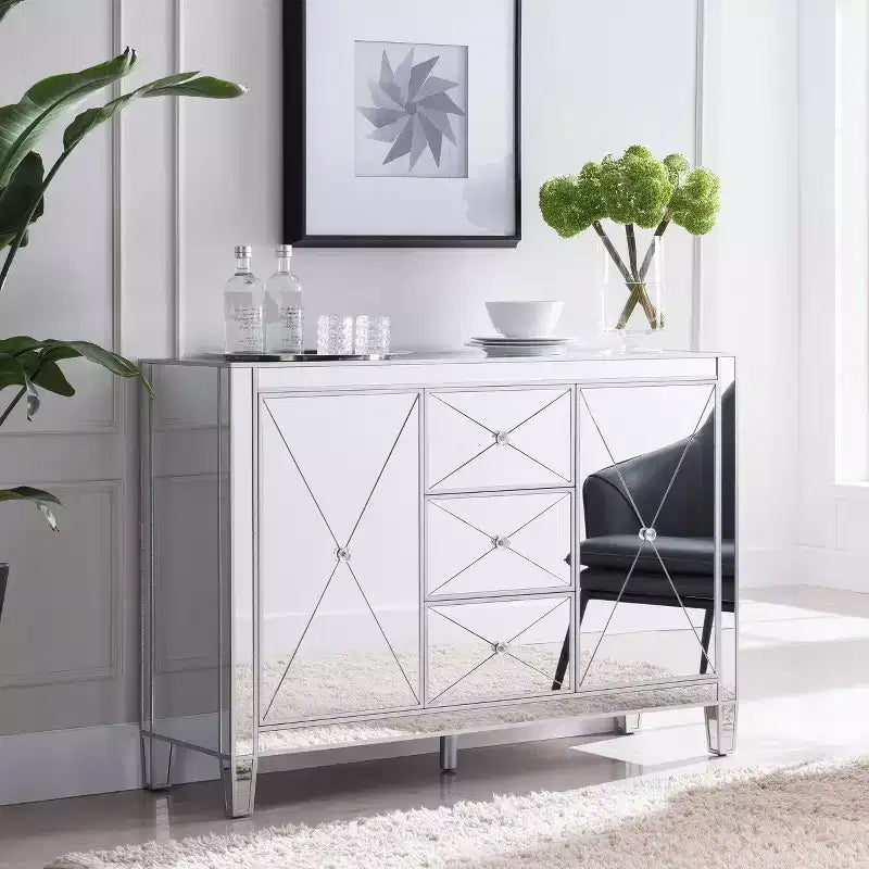 Armoire à miroirs à 3 tiroirs