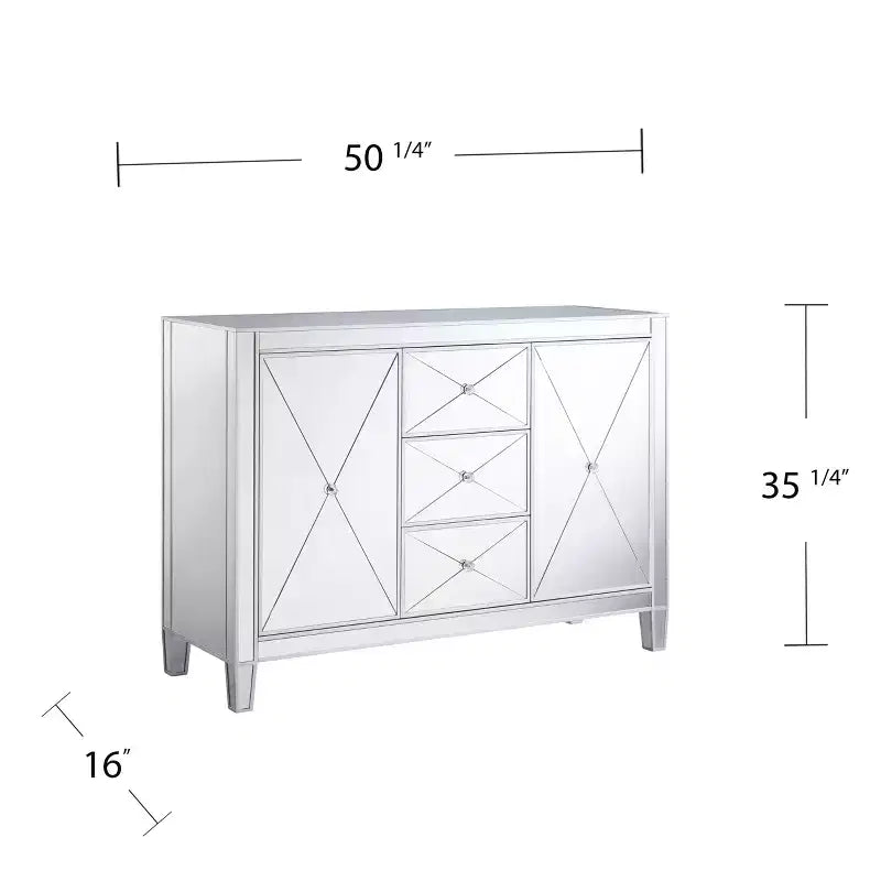 Armoire à miroirs à 3 tiroirs