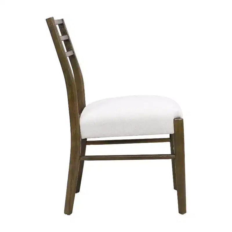 Chaises de salle à manger rembourrées en bois d'hévéa, style ferme