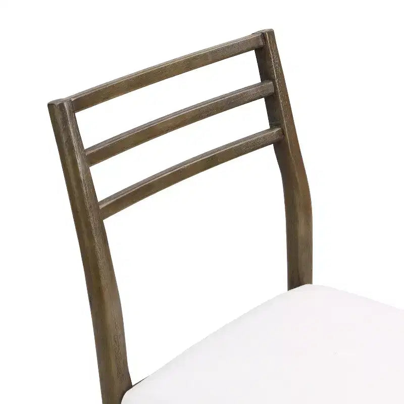 Chaises de salle à manger rembourrées en bois d'hévéa, style ferme