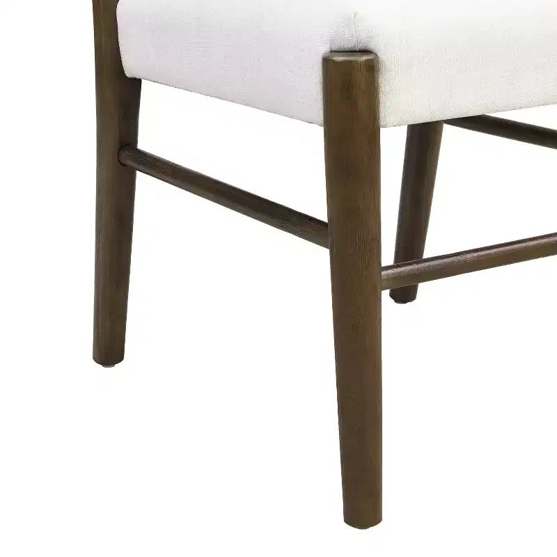 Chaises de salle à manger rembourrées en bois d'hévéa, style ferme