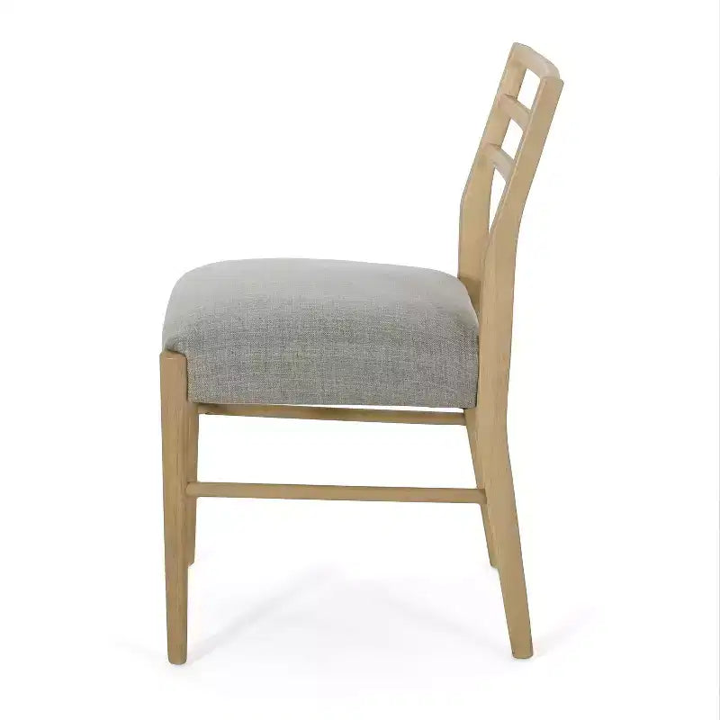 Chaises de salle à manger rembourrées en bois d'hévéa, style ferme