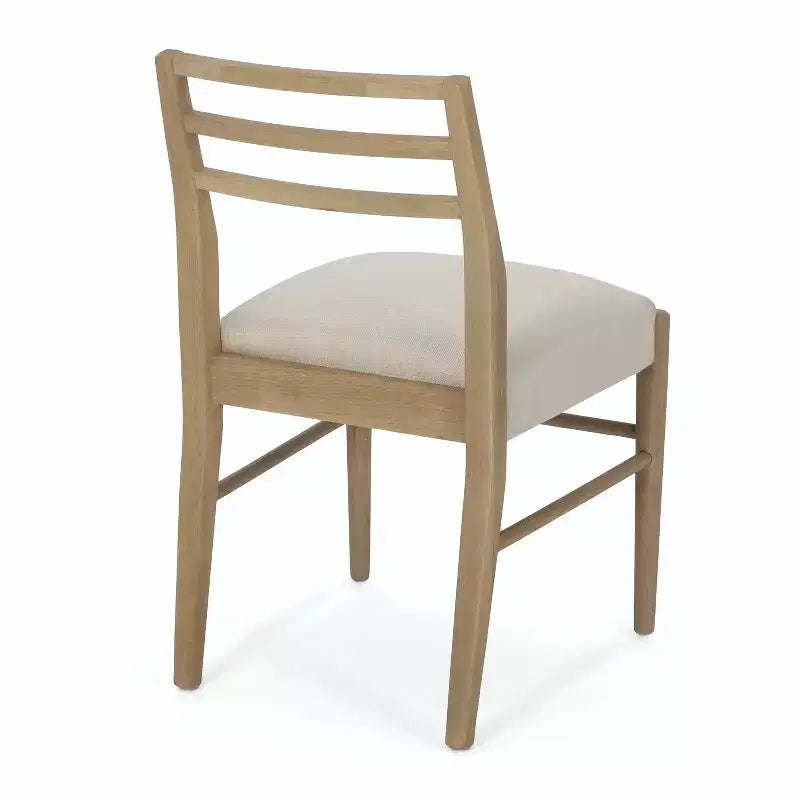 Chaises de salle à manger rembourrées en bois d'hévéa, style ferme