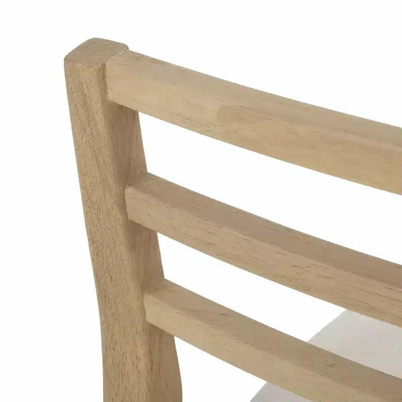 Chaises de salle à manger rembourrées en bois d'hévéa, style ferme