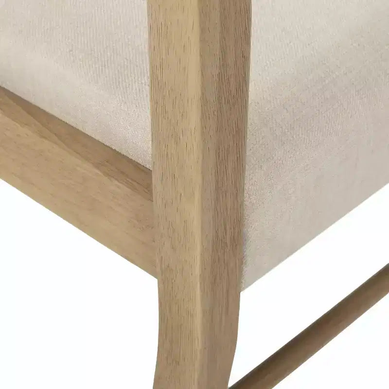 Chaises de salle à manger rembourrées en bois d'hévéa, style ferme