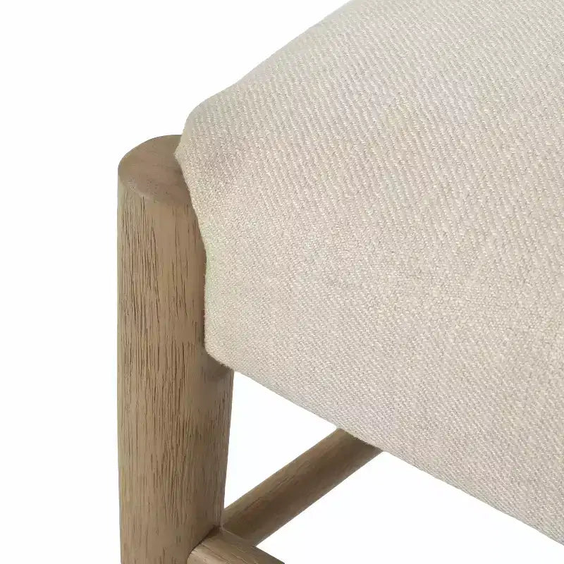 Chaises de salle à manger rembourrées en bois d'hévéa, style ferme