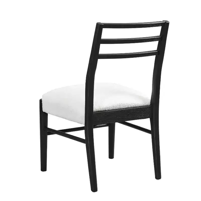 Chaises de salle à manger rembourrées en bois d'hévéa, style ferme