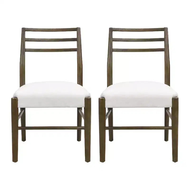 Chaises de salle à manger rembourrées en bois d'hévéa, style ferme