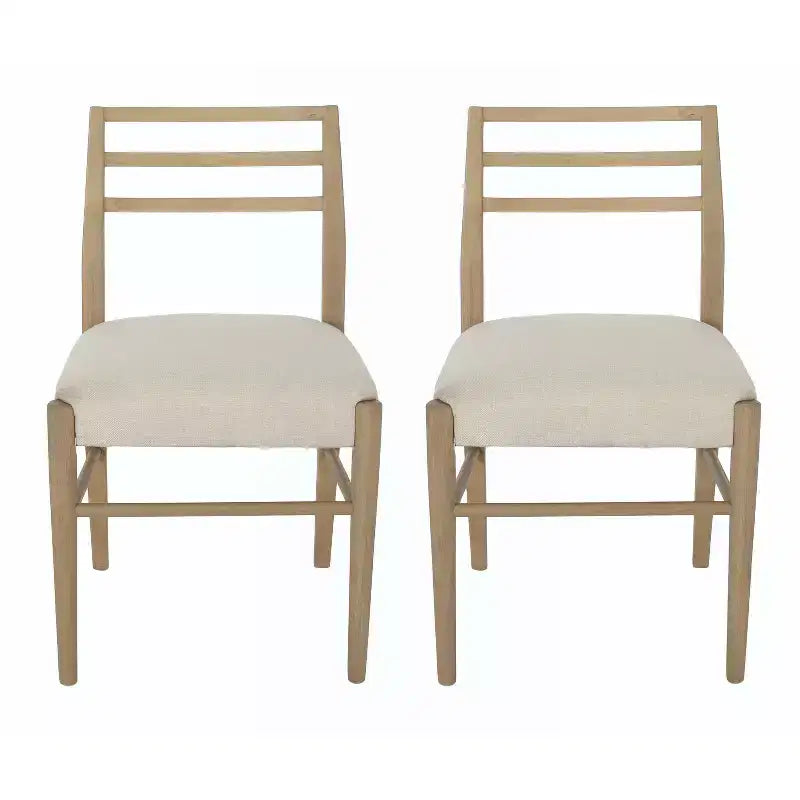 Chaises de salle à manger rembourrées en bois d'hévéa, style ferme