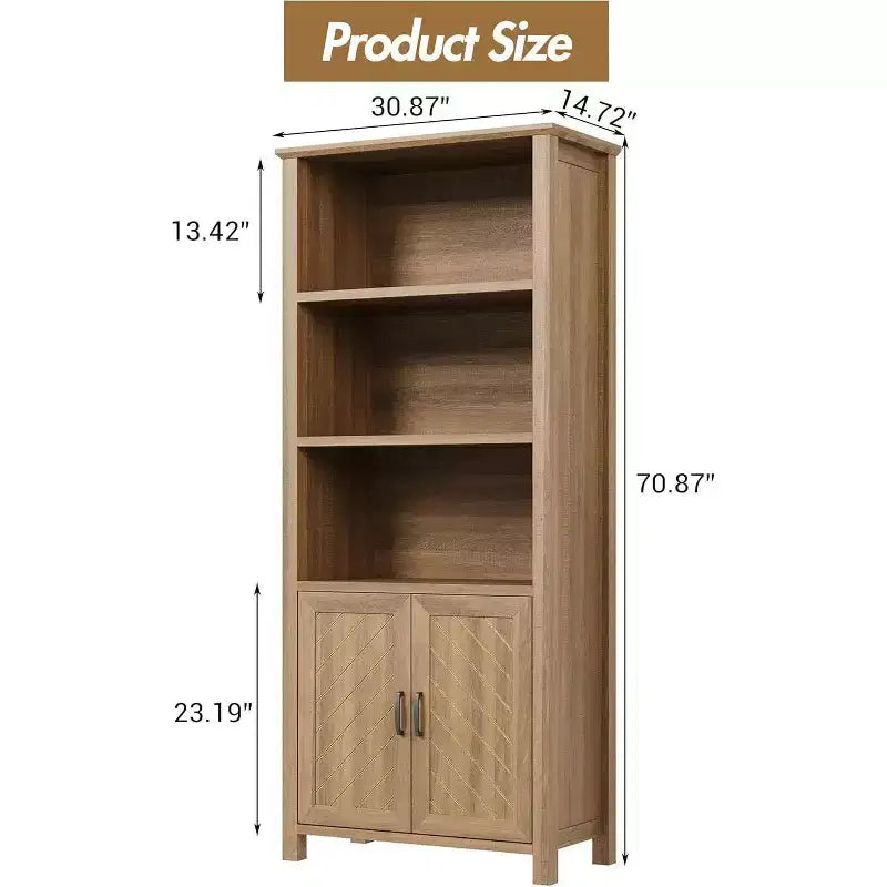 Étagère à 3 niveaux avec lumières LED, étagère de présentation en bois de 147 cm de haut