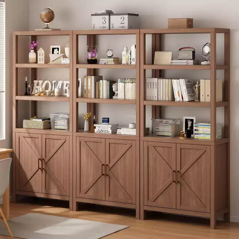 Étagère à 3 niveaux avec lumières LED, étagère de présentation en bois de 147 cm de haut