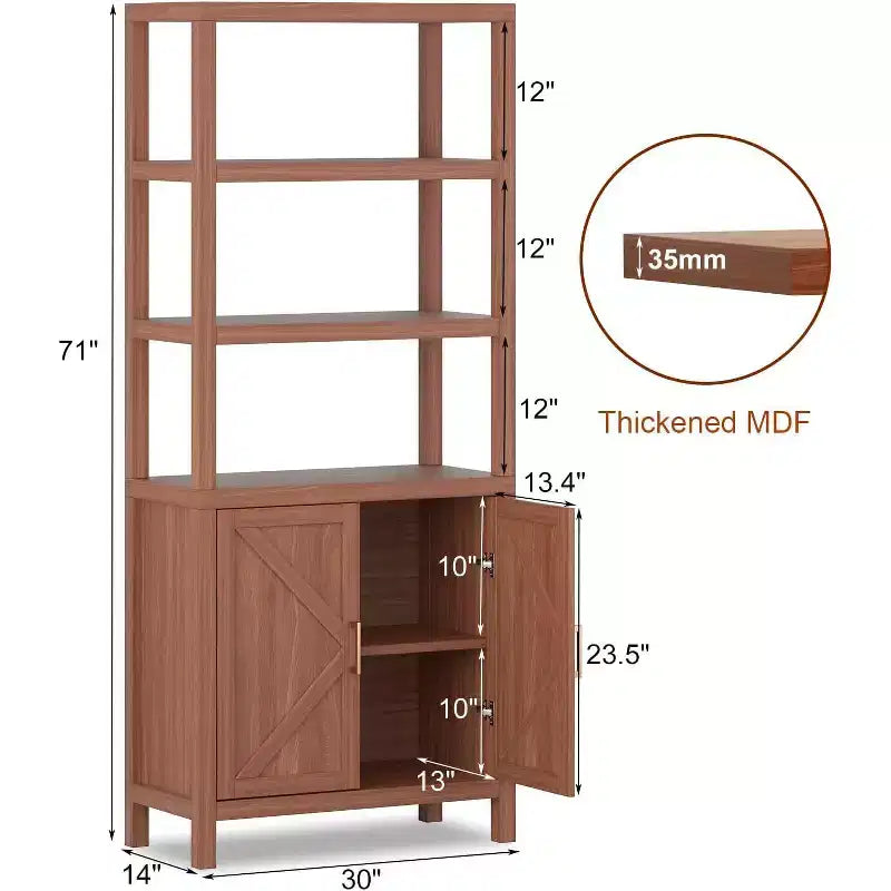 Étagère à 3 niveaux avec lumières LED, étagère de présentation en bois de 147 cm de haut