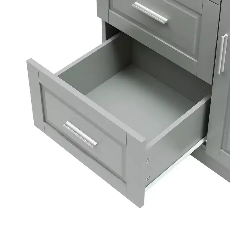 Meuble de rangement haut de salle de bain en bois moderne avec tiroirs et étagères réglables