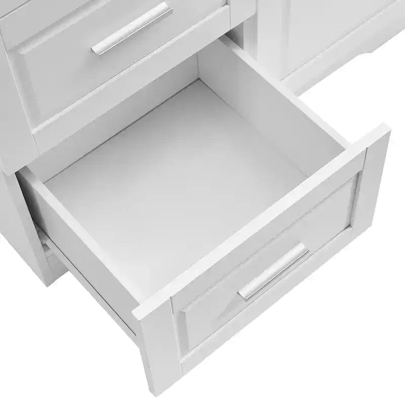 Meuble de rangement haut de salle de bain en bois moderne avec tiroirs et étagères réglables