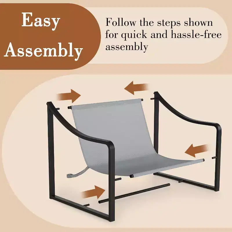 Fauteuil d'appoint moderne, chaise de lecture à structure métallique, accoudoirs, coussin en mousse souple