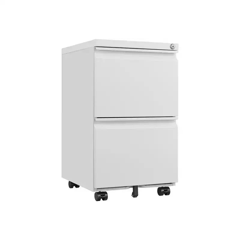 Classeur métallique vertical à 2 tiroirs avec roues