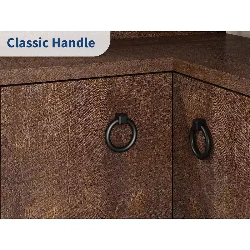 Étagère d'angle avec rangement, Bibliothèque d'angle de 74,5 pouces avec armoire