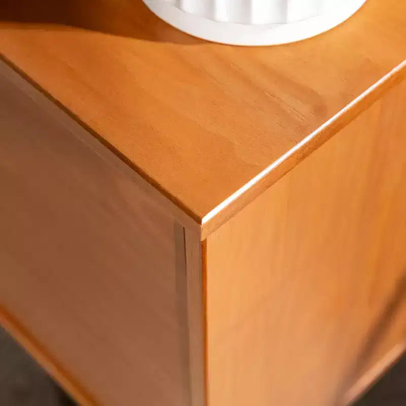 Meuble TV Mid-Century Modern en bois massif pour téléviseurs jusqu'à 80 pouces