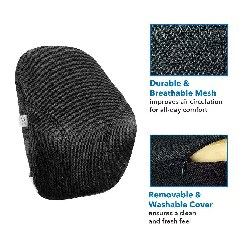 Coussin de soutien lombaire, soutien dorsal compact pour le bureau